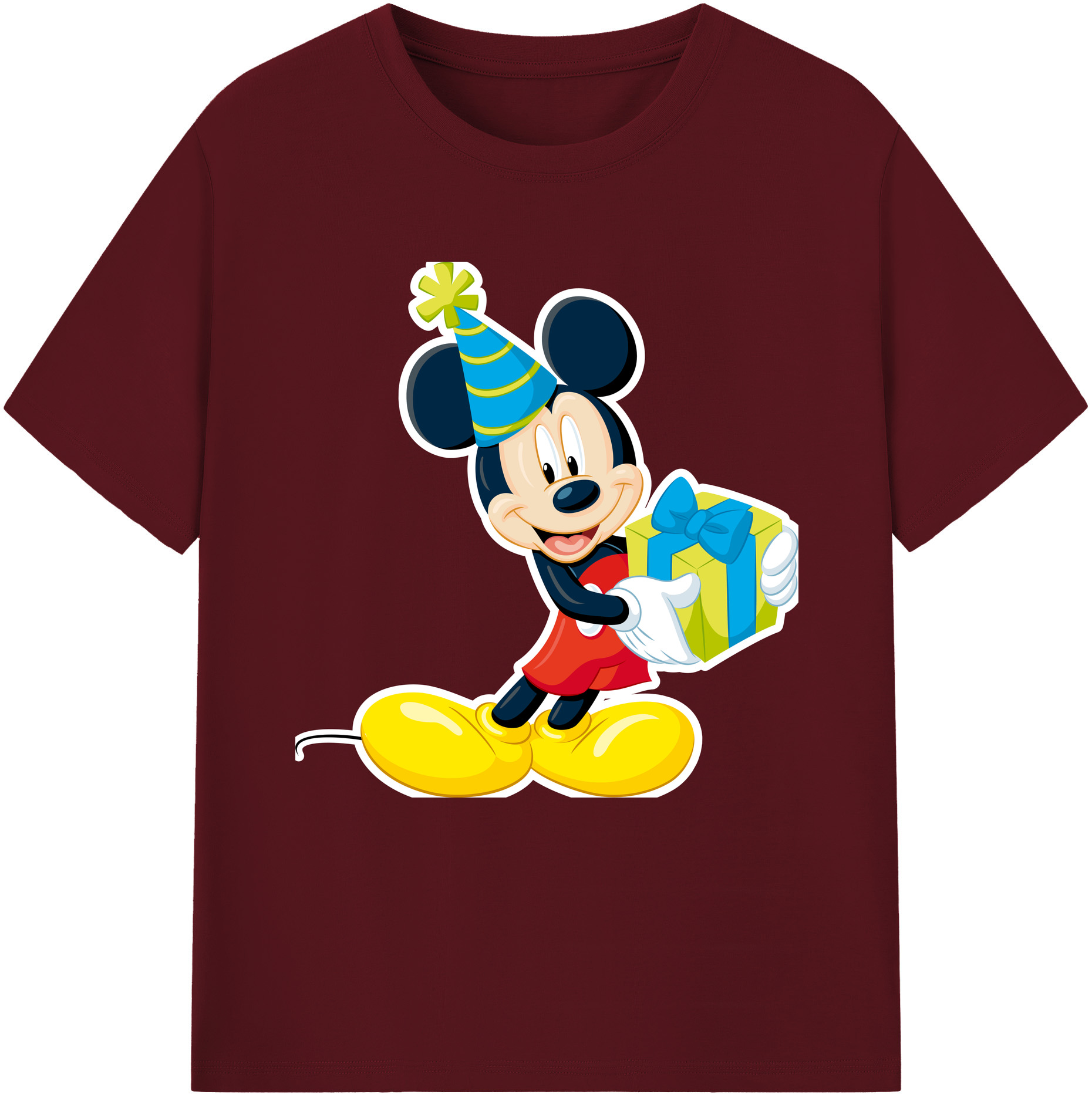 （画像用） ミッキーマウス Mickey Mouse 綿100％半袖Tシャツ（フロントプリント）